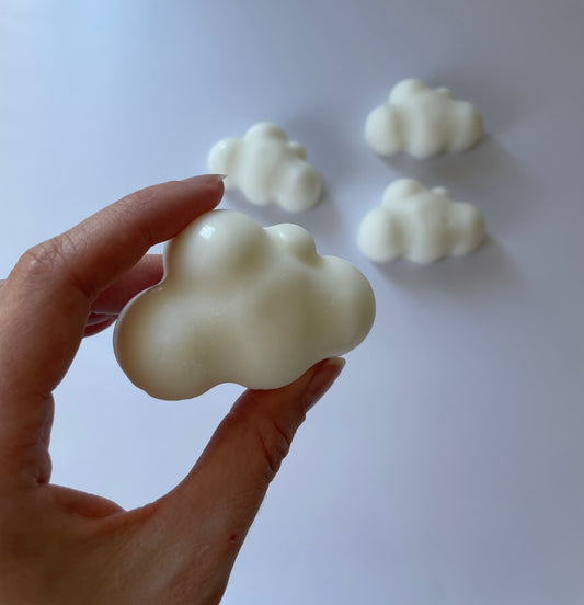 Pack Grands Cumulus — 2 fondants nuages artisanaux · Madeleine gourmande · Cire soja & coco