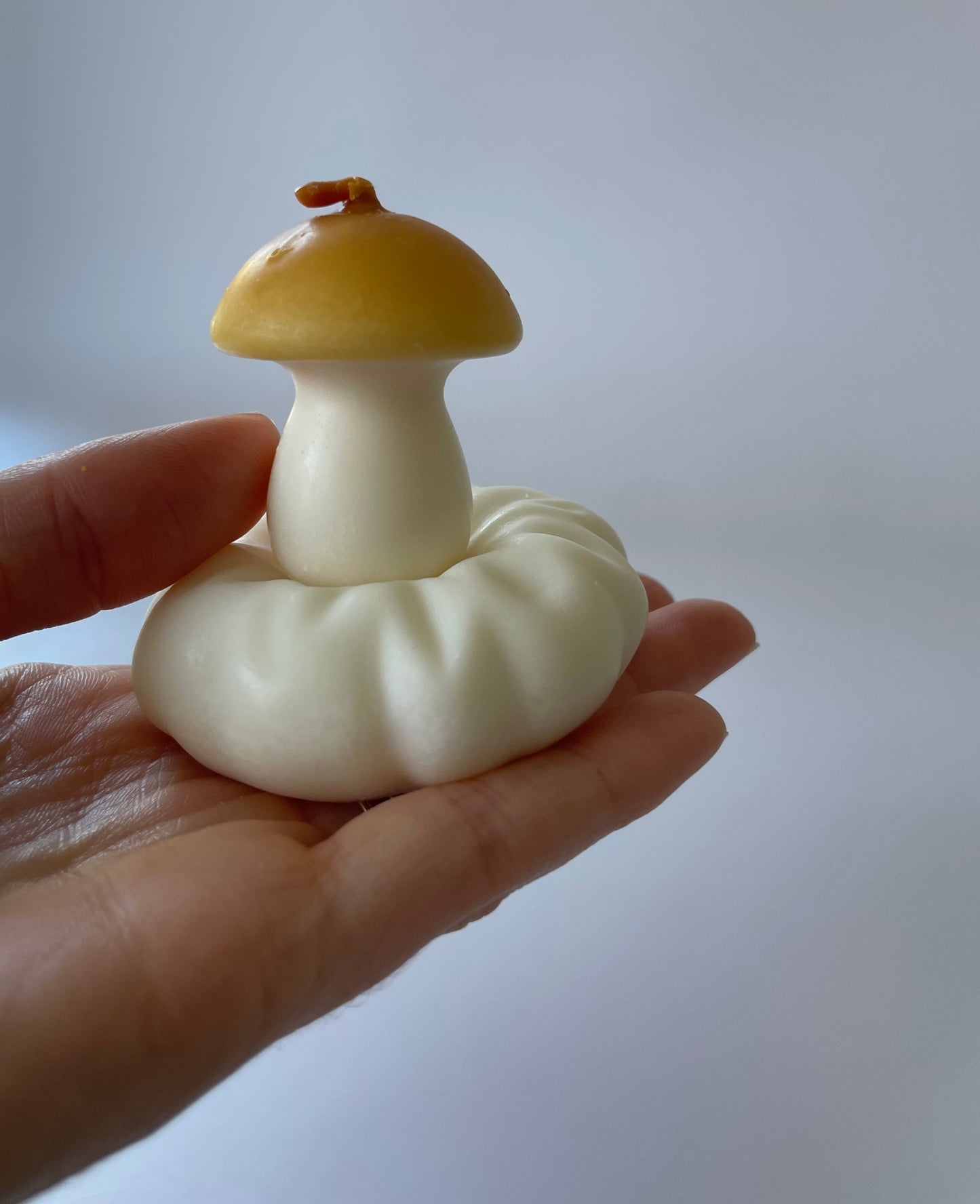 Le Petit Champignon sur son Nuage — bougie moulée artisanale · Cire soja